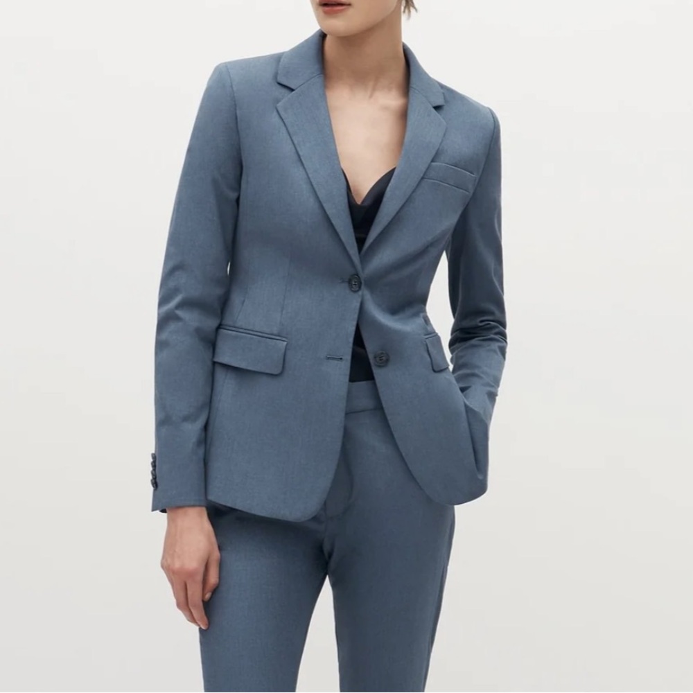 Women’s light blue suit jacket